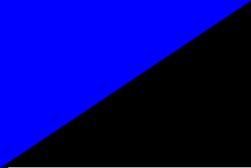 Bandera del anarcotranshumanismo. Azul y negra